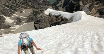 Determining Aerobic Threshold Using Breath Monitoring Eva climbing the final section of the complete East Ridge of the Grand Teton. Credit: Steve House