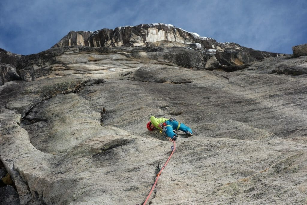 Vince Anderson alpine rock climbing in British Columbia