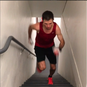 Training for the mountains when you live in the city ???? : ran 457 flights of stairs yesterday (4,200 vertical feet), and 820 flights last Saturday (7,600)