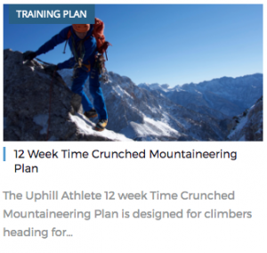 12 Week Time Crunched Mountaineering Plan