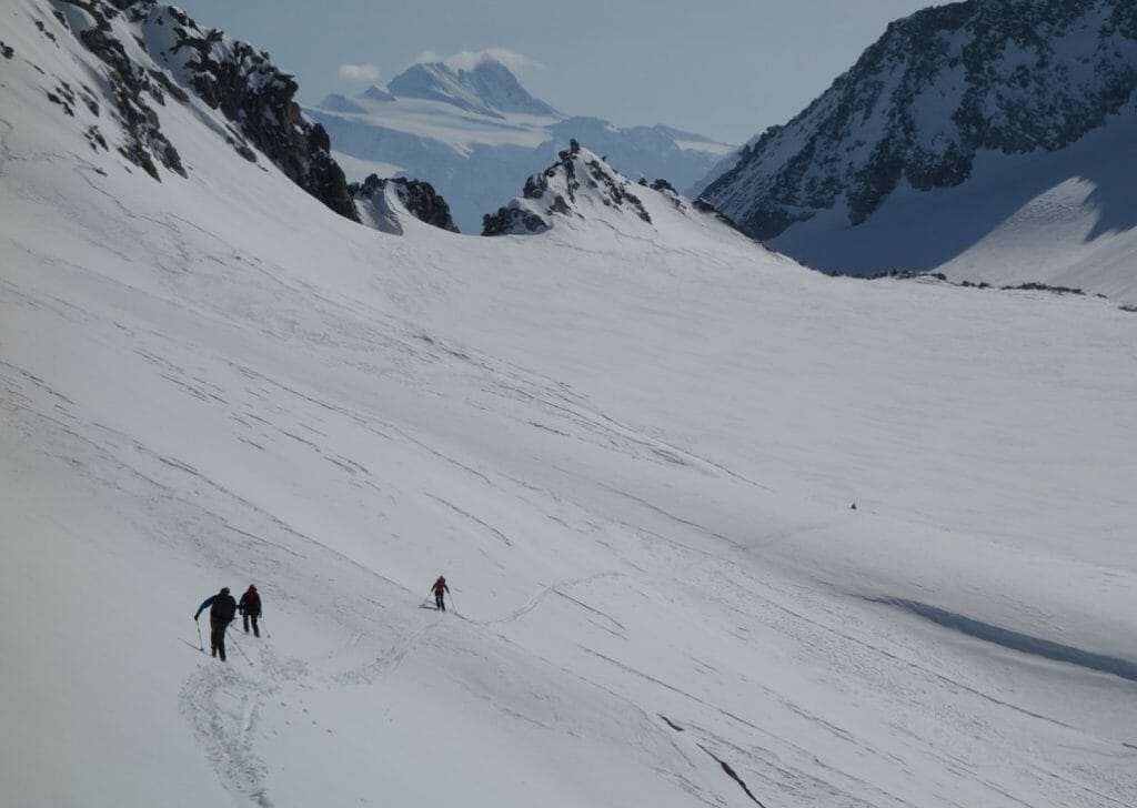 Skiers attempting a FKT in Austria's Hohe Tauren National Park