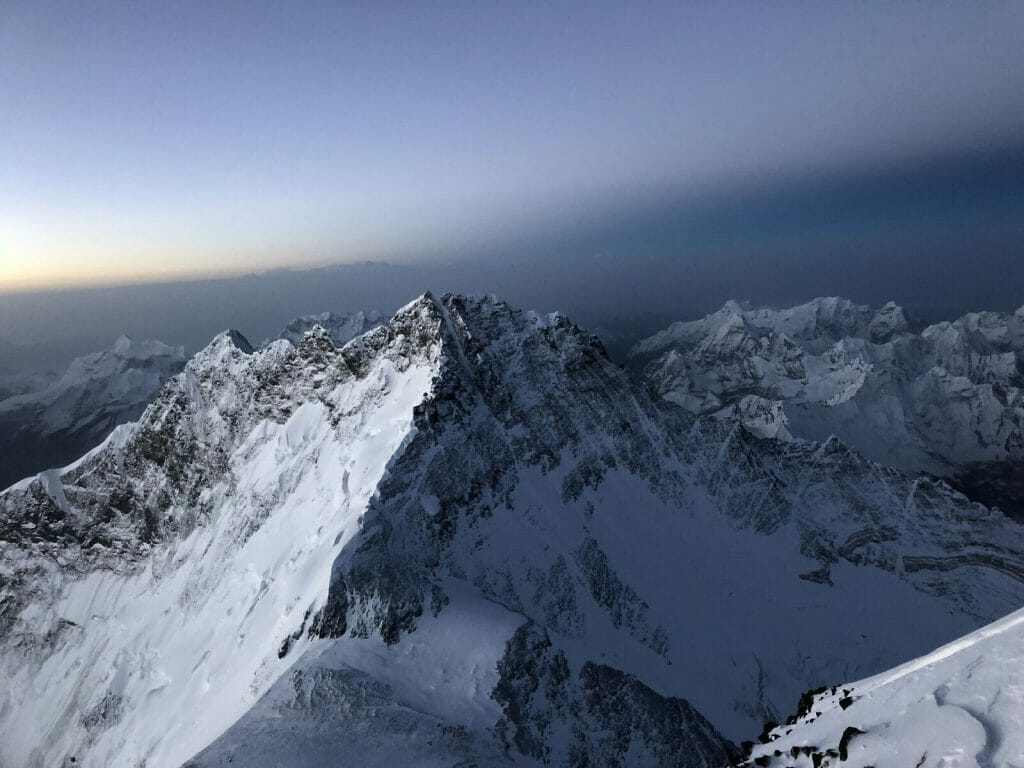 Sunrise over Lhotse, from Everest