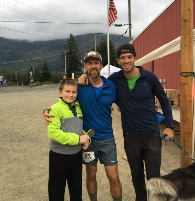 TJ with his son and Coach Sam Naney