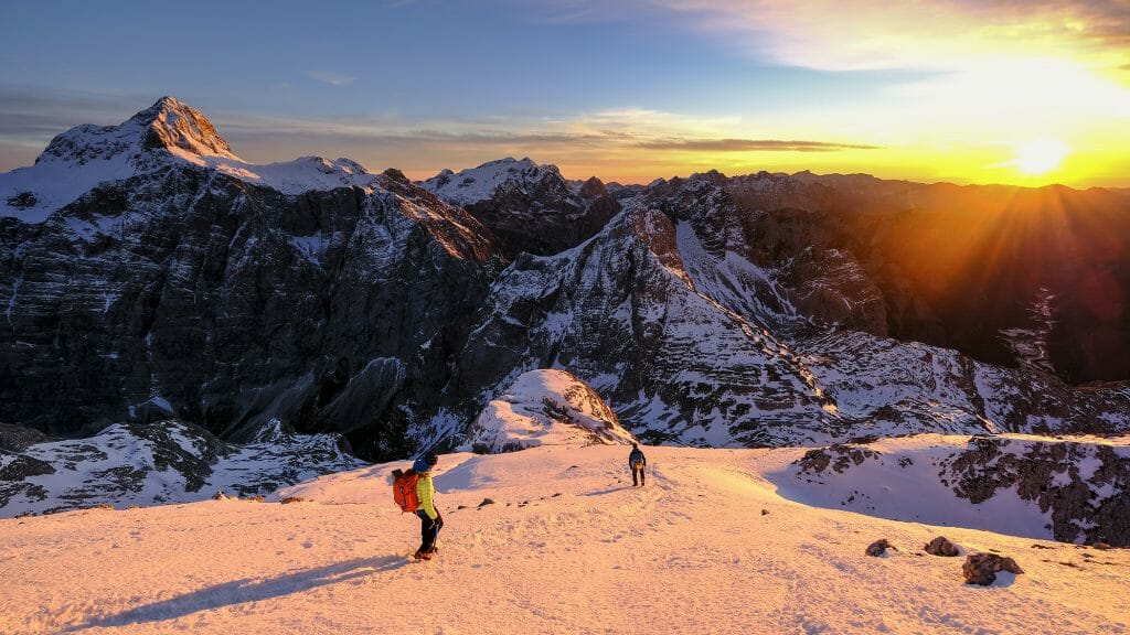 Descending from Stenar, Julian Alps