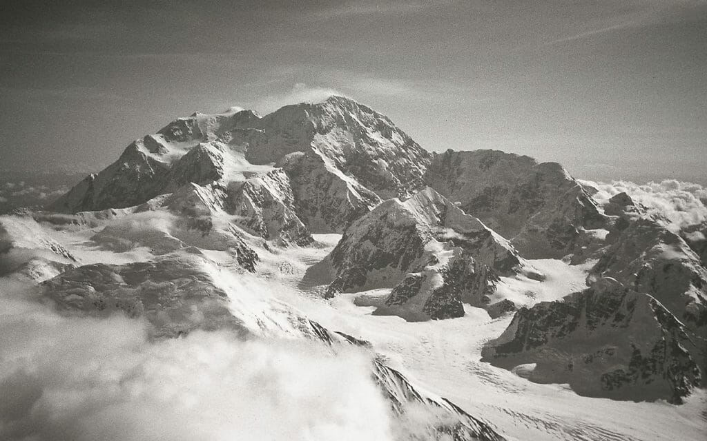 Denali seen from the summit of Mount Foraker