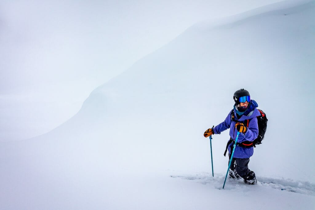 Sophia Schwartz on the lower slopes of the Skillet