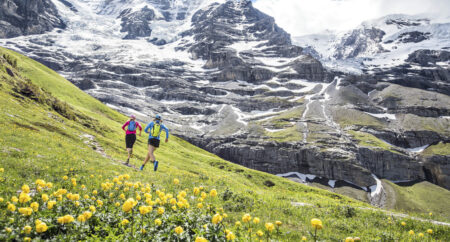 Trail running in the Swiss Alps