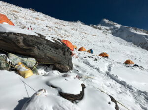 Camp 3 at 8300m on Everest.