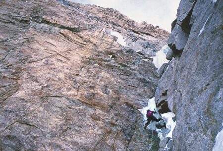 Climbing a cliff
