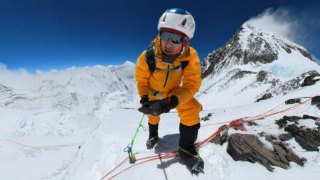 David Goettler summiting Mount Everest
