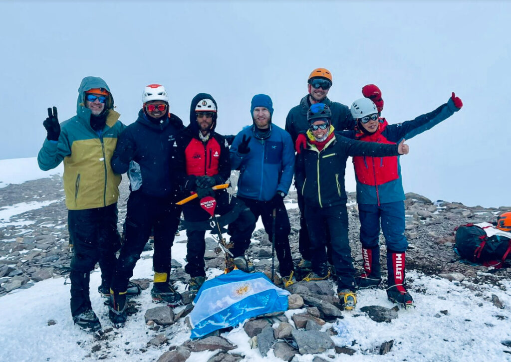Group of climbers on Mt. Aconcagua