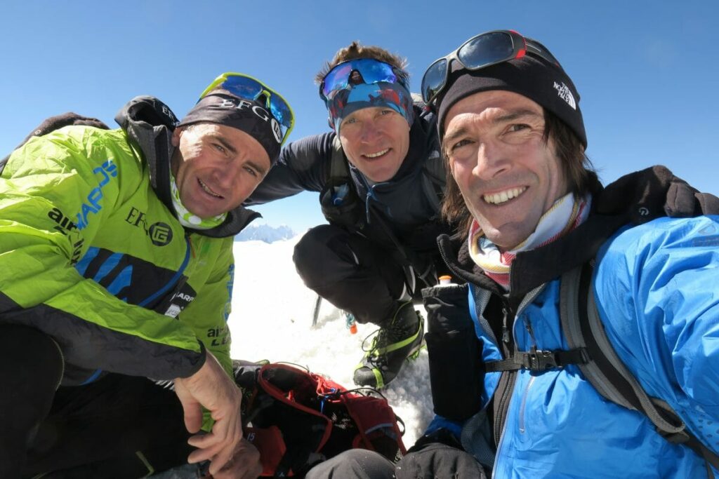 Ueli Steck, David Goettler, and Hervé Barmasse training in the Khumbu