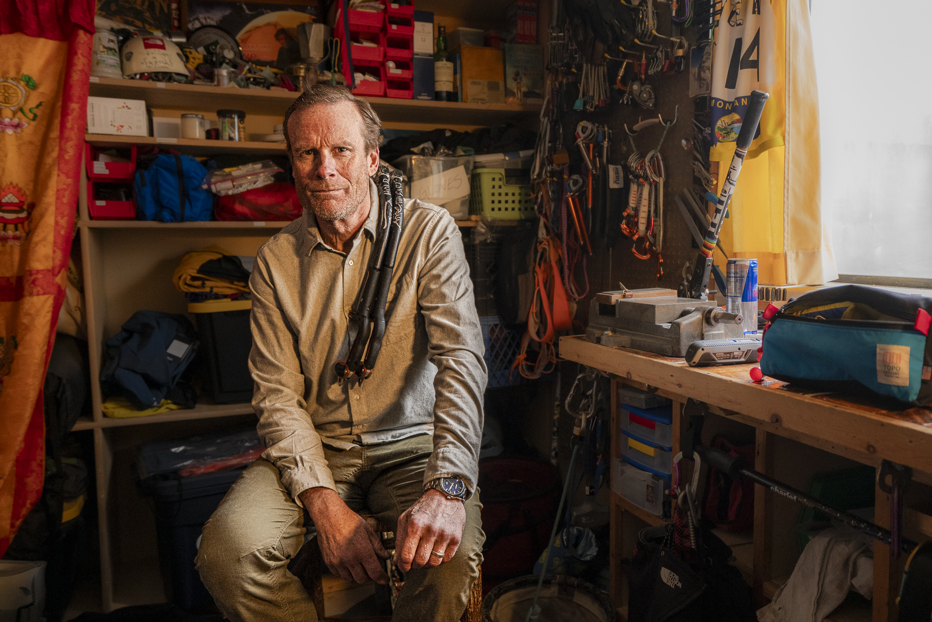 Ice climbing in Hyalite Canyon Montana with locals Conrad Anker and Manoah Ainuu. In the last 10 day period winter has brought over 6 ft of new snow to the mountains in the area. Manoah and Conrad get out to ice climb and "feed the rat" as Conrad likes to say, meaning he has gotten his climbing pitches in and fed his soul feeling reenergized for what life brings. Over the years, Conrad has helped to mentor a countless number of young climber, including Manoah. The pair climbed a 35M M4+ called "The Thrill is Gone" - Salish Kootenai, Apsaalooke and Cheyenne and many other ancestral lands.