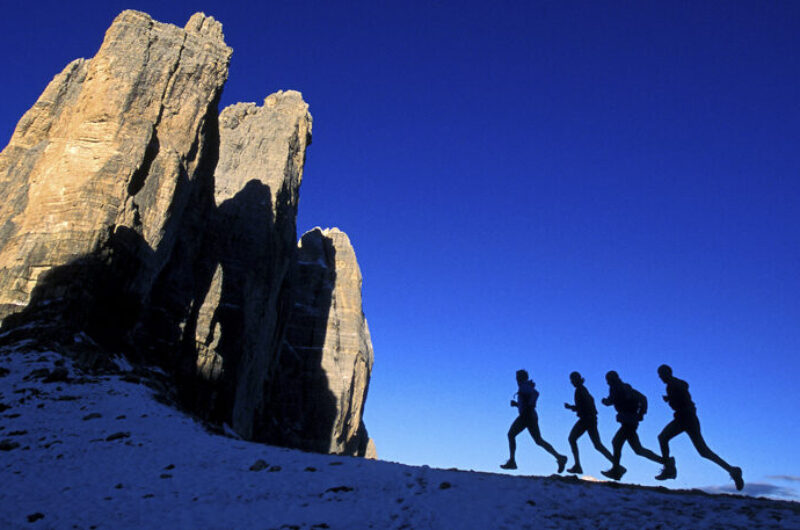 uphill athlete coaching blue sky