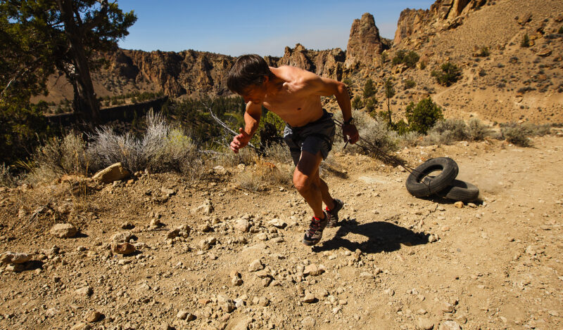 Tire pulling by Steve House.